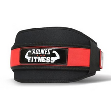 AOLIKES 奧力克斯 重訓健身硬舉深蹲加壓雙層護腰帶 腰圍35吋以下適用, 黑色, 1個