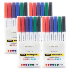 Lineplus 6色圓頭油性筆, 6種, 4個