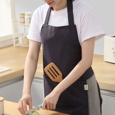 FIFIOO 杏屋家居 超薄不負擔質感防水擦手圍裙, 1件, 質感深灰