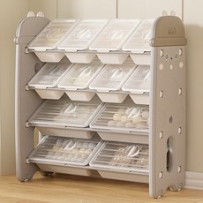lilikoko 哩哩摳摳 土撥鼠收納架 組合8, 4層, 茉莉白