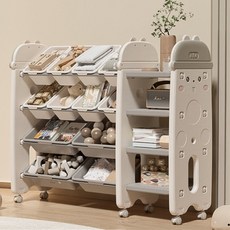 lilikoko 哩哩摳摳 土撥鼠收納架 組合15, 4層, 茉莉白