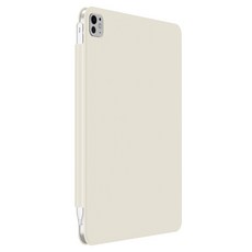 Gsb GSB iPad磁吸式Apple Pencil收納平板保護殼, 1個, 奶油象牙