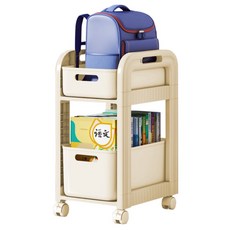 ONE HOUSE 石川抽屜書包收納置物架 OH-R205, 2層, 奶油黃