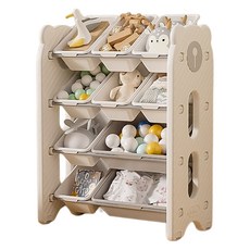 lilikoko 哩哩摳摳 熊寶收納架 組合三, 茉莉白, 1組