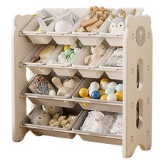 lilikoko 哩哩摳摳 熊寶收納架 組合四, 4層, 茉莉白