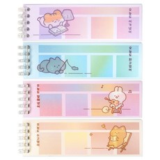 POPO FANCY Hamchi 和紙膠帶貼紙本 170 x 52 mm 4款套組, 1套, 紫色, 粉紅色, 黃色, 藍色