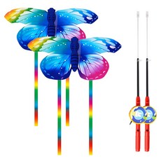 TODAY LIVING 放風箏 彩虹蝴蝶風箏 + 釣魚竿式捲線器組合 R49122A, 2套