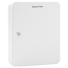 Market Plan 簡約鑰匙圈收納盒 + 鑰匙圈 48p 組, 1套, 白色