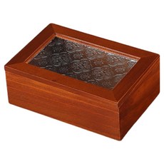 Sun & Dream 經典木質收納盒 茶包收納盒 17.5 x 11.5 x 6.5 cm, 松木 小款, 1個