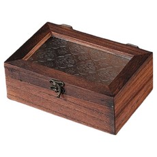 Sun & Dream 經典木質收納盒 茶包收納盒 17.5 x 11.5 x 6.5 cm, 梧桐木 小款, 1個