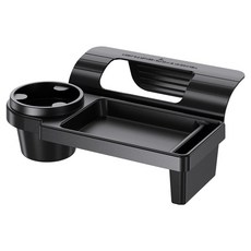 bebehome 車用多功能窗邊托盤收納架, 黑色, 1個