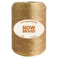 WoolClub 三星毛紗 Now Brand 大容量高級金屬光澤編織線 500g, 104 金色, 1個