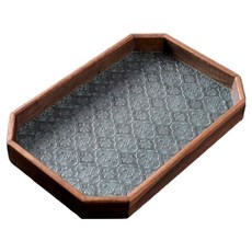 Sun&Dream 復古高級胡桃木八角托盤, 混色