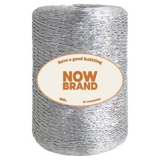 WoolClub 三星毛紗 Now Brand 大容量高級金屬紗編織線 500g, 101 銀色, 1個