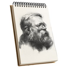 문구담 두꺼운 크로키 미술 드로잉 스케치북 크래프트 60매, 16절, 1개