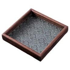 Sun & Dream 復古高級木質方形托盤, 混合色