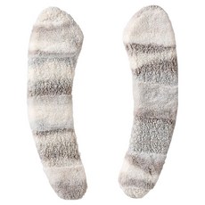 FaSoLa 日本 加厚易可絨保暖馬桶坐墊貼, 1組, 灰色條紋