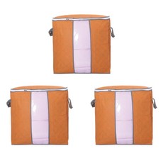 小麥購物 繽紛竹炭衣物棉被收納袋 L2353, 3個