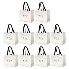 KHOHIMO 不織布環保購物袋 5W0483, 10個, 混合顏色