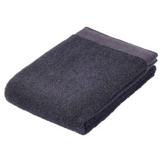 MUJI 無印良品 Labo亞麻混浴巾 棉 + 亞麻, 深藍色, 1條