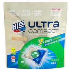 Beat 超濃縮零額外洗淨膠囊洗衣精 綠麝香, 40入, 1個