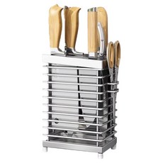 小麥購物 304不鏽鋼刀具架廚房收納架置物架 L2287, 1個, 銀色
