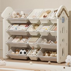 lilikoko 哩哩摳摳 甜點屋鐵桿收納架 組合8, 4層, 玉蓮白