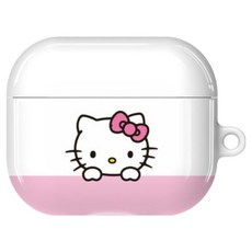 Mpic Hello Kitty 藍牙 AirPods 系列保護殼 亮面, 粉紅色, AirPods 4代