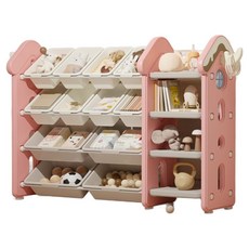 lilikoko 哩哩摳摳 甜點屋鐵桿收納架 組合9, 4層, 千禧粉