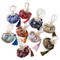 세븐집 행운 복주머니 파우치 + 노리개 세트, 혼합색상, 9세트