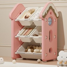 lilikoko 哩哩摳摳 甜點屋鐵桿收納架 組合1, 3層, 千禧粉