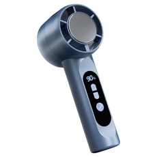 지파워 급속 냉각 에어컨 아이스터보 쿨러팬 무선 휴대용 손선풍기, SRS05, 블루