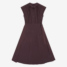 베스띠벨리 여성용 슬리브리스 오픈칼라 랩 원피스 BKOAF2544