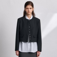 avamolli 女款 SNAP COLLARLESS CROP 夾克