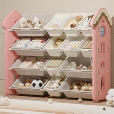 lilikoko 哩哩摳摳 甜點屋鐵桿收納架 組合8, 4層, 千禧粉
