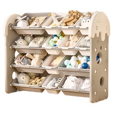 lilikoko 哩哩摳摳 蛋糕收納架組合五, 4層, 茉莉白