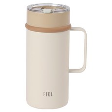 네오플램피카 립스 보온보냉 스텐304 논슬립 세라믹 텀블러 머그컵, 크림, 473ml, 1개