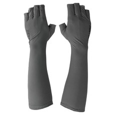 ZECO High Mount 半指手套涼感袖套 雙手穿戴組, 1套, 灰色