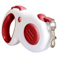 파스텔펫 반려동물 뼈다귀 원터치 자동리드줄, 레드, 1개