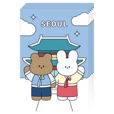 Donna&deco Dona和朋友們 SEOUL 明信片, 5個, 景福宮