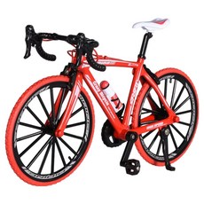 문구담 디테일 소장각 사이클 미니어처 자전거 모형, 10 턴레이싱 레드, 1개