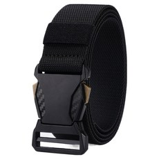 액티제노 남성용 아웃도어 스포츠 나일론 전술 벨트, 블랙, 1개