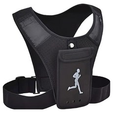 Joowon 超輕量氯丁橡膠跑步背心, 黑色, 1個