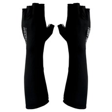 ZECO HiMount 半指手套涼感袖套雙手穿戴組, 1套, 黑色