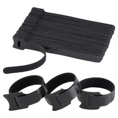 라온 초강력 벨크로 찍찍이 케이블타이 블랙, 50개