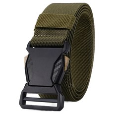 액티제노 남성용 아웃도어 스포츠 나일론 전술 벨트, 카키, 1개