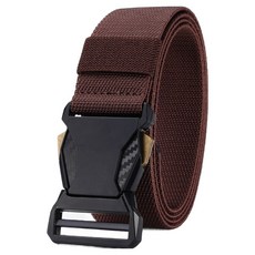 액티제노 남성용 아웃도어 스포츠 나일론 전술 벨트, 브라운, 1개