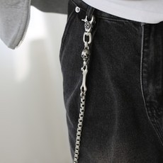 Shoveoff 手工 Skull 復古銀 褲鏈 SVC-534