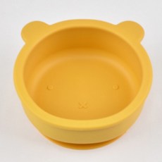 라온담 유아용 곰돌이 실리콘 흡착볼, 옐로우, 1개