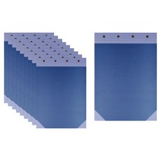 현풍 紙質藍色封面 直式 / 軍用 / 50mm間距 2p, 藍色, A4, 10套